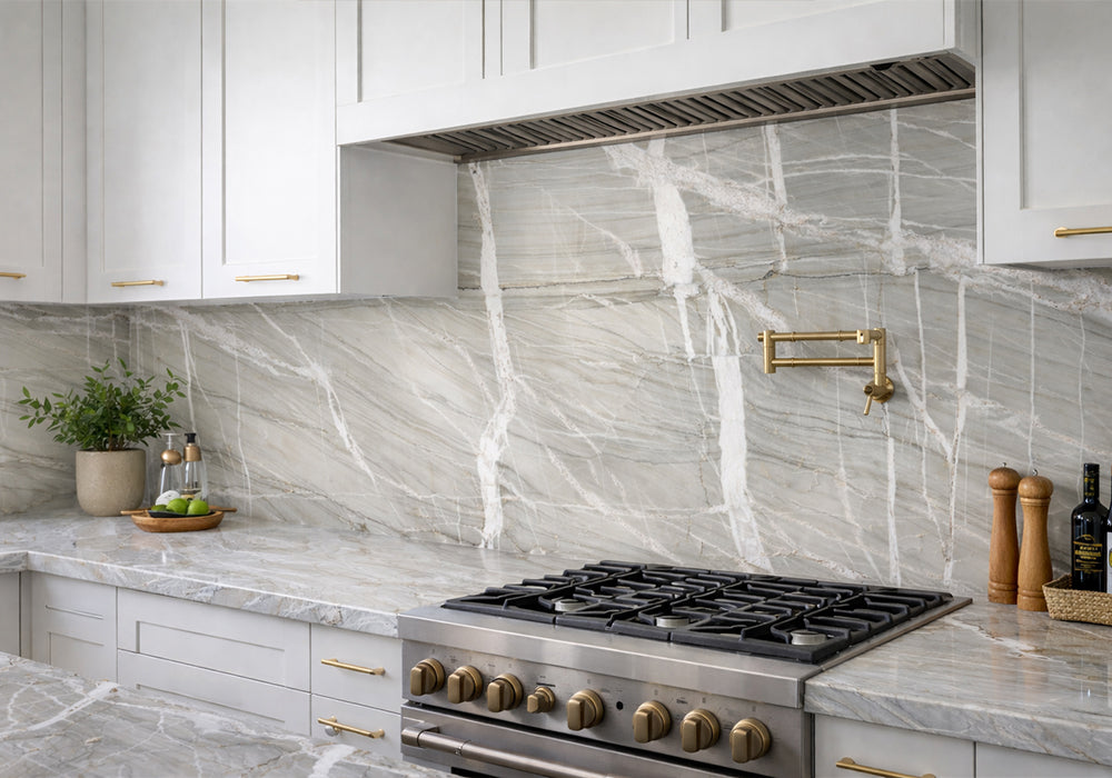 Majestic Nuage Polished Quartzite Slab Random