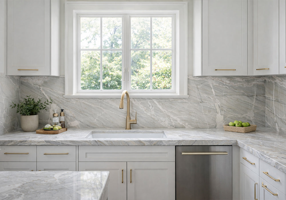 Majestic Nuage Polished Quartzite Slab Random