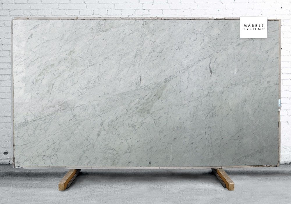 Marble Systems Marble Slabs Aqua Carrara glossy marble tile — available at Surface Group