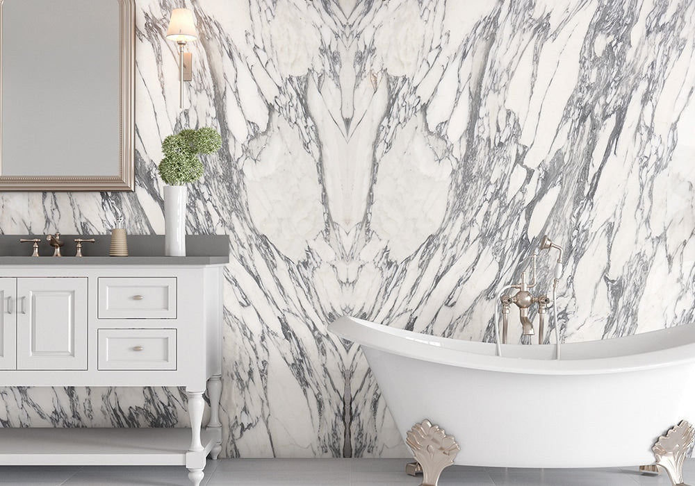 Arabescato Corchia Honed Marble Slab Random