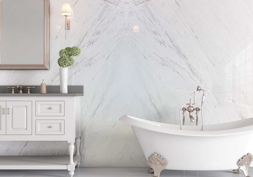 Bianco Sivec Polished Marble Slab Random (SL11166)