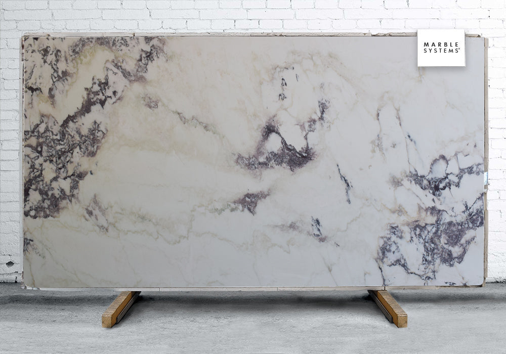 Calacatta Monet Honed Marble Slab Random 3/4 Image