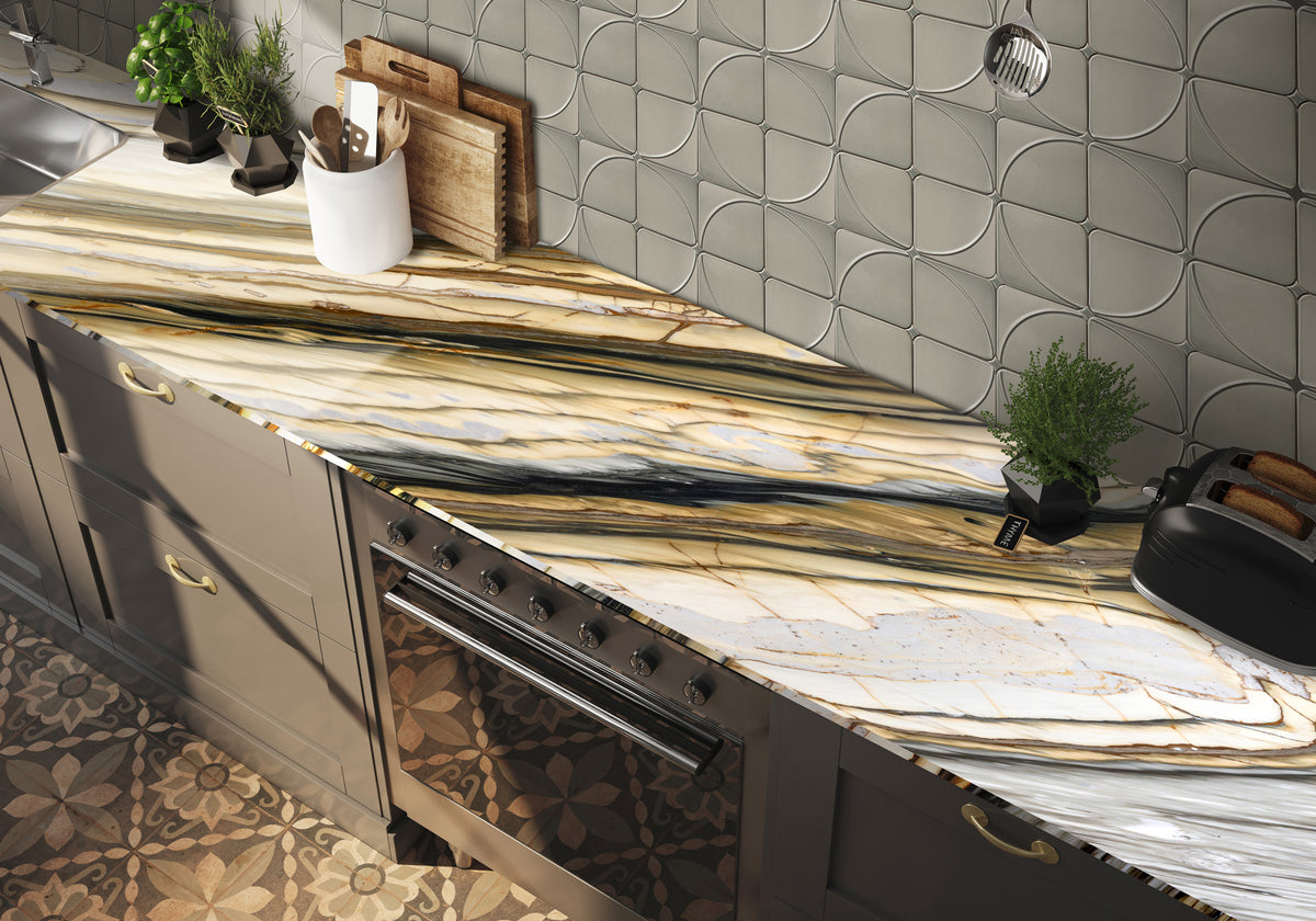 Calacatta Oyster Polished Marble Slab Random (SL91318)