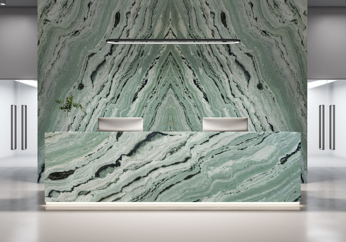 Matcha Green Polished Marble Slab Random (SL91376)
