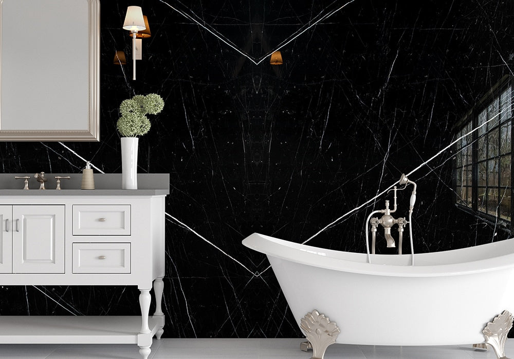 Negro Marquina Polished Marble Slab Random 1 1/4 (SL10499)