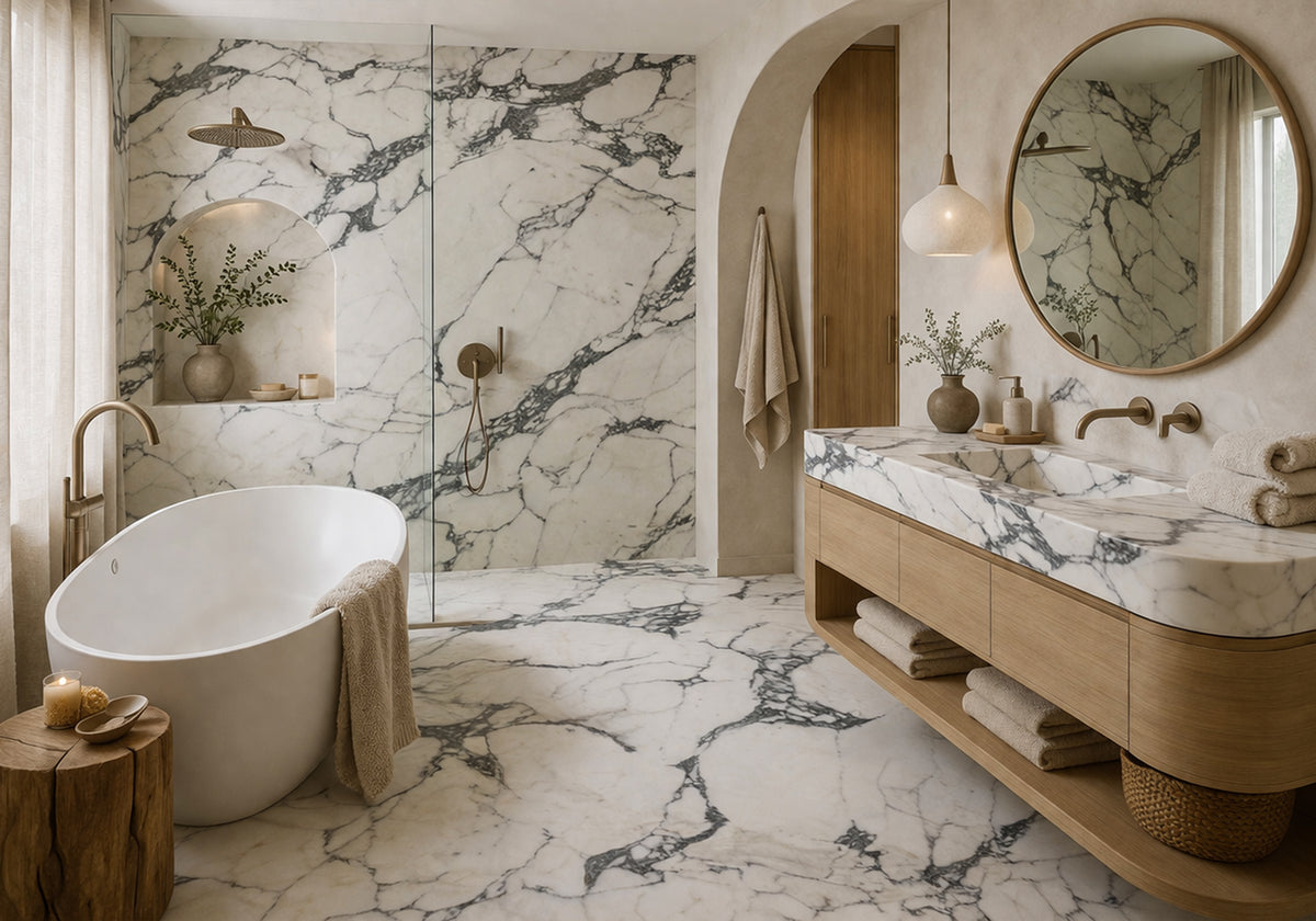 Statuario Corchia Classic Polished Marble Slab Random (SL91304)
