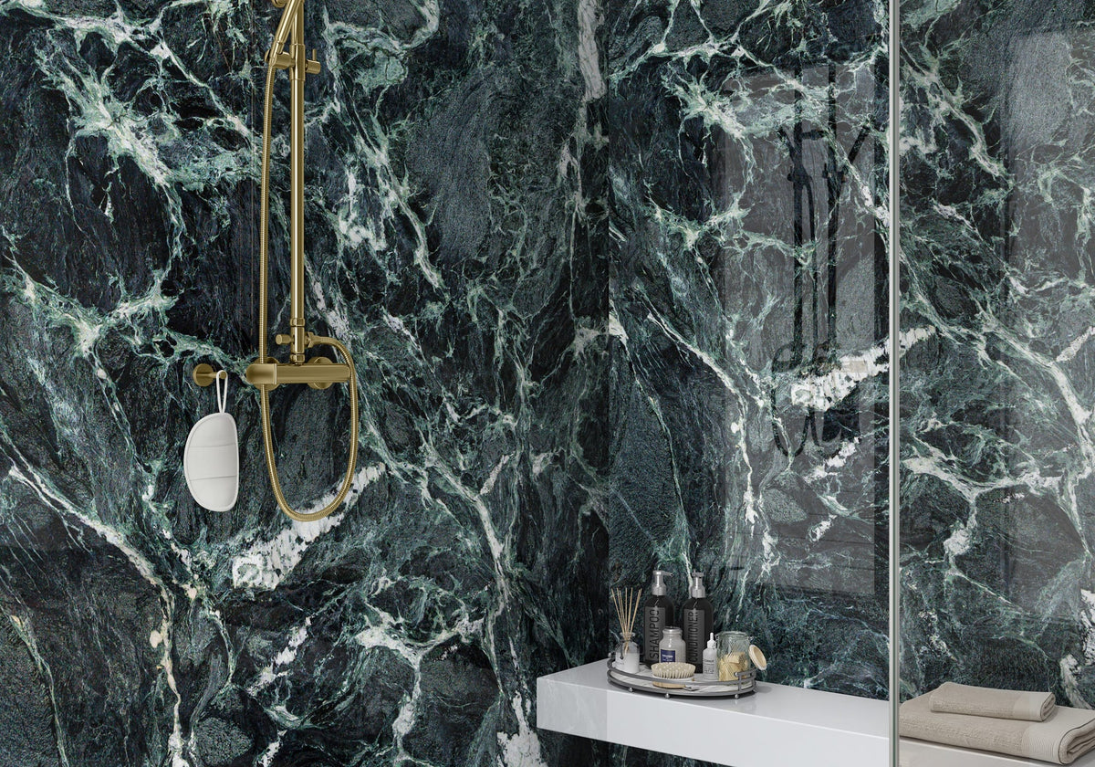 Verde Alpi Polished Marble Slab Random