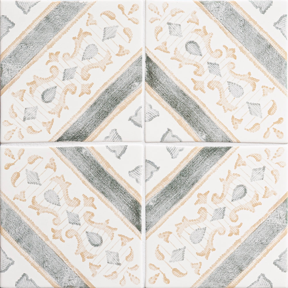 Marble Systems Marsala Bianco Ceramic Multicolor glossy ceramic tile pattern swatch β available at Surface Group