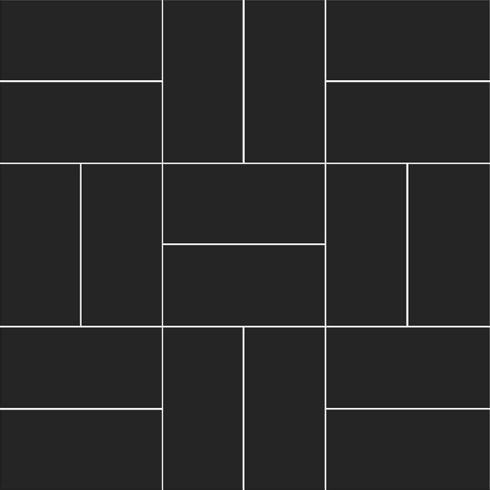 Marble Systems Metro Wall Ceramic Black matte ceramic tile pattern swatch — available at Surface Group