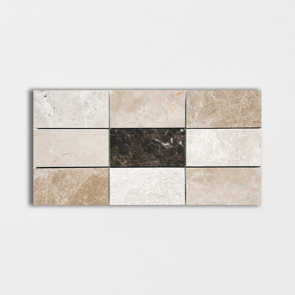 Marble Systems Milano Dark glossy marble tile — available at Surface Group