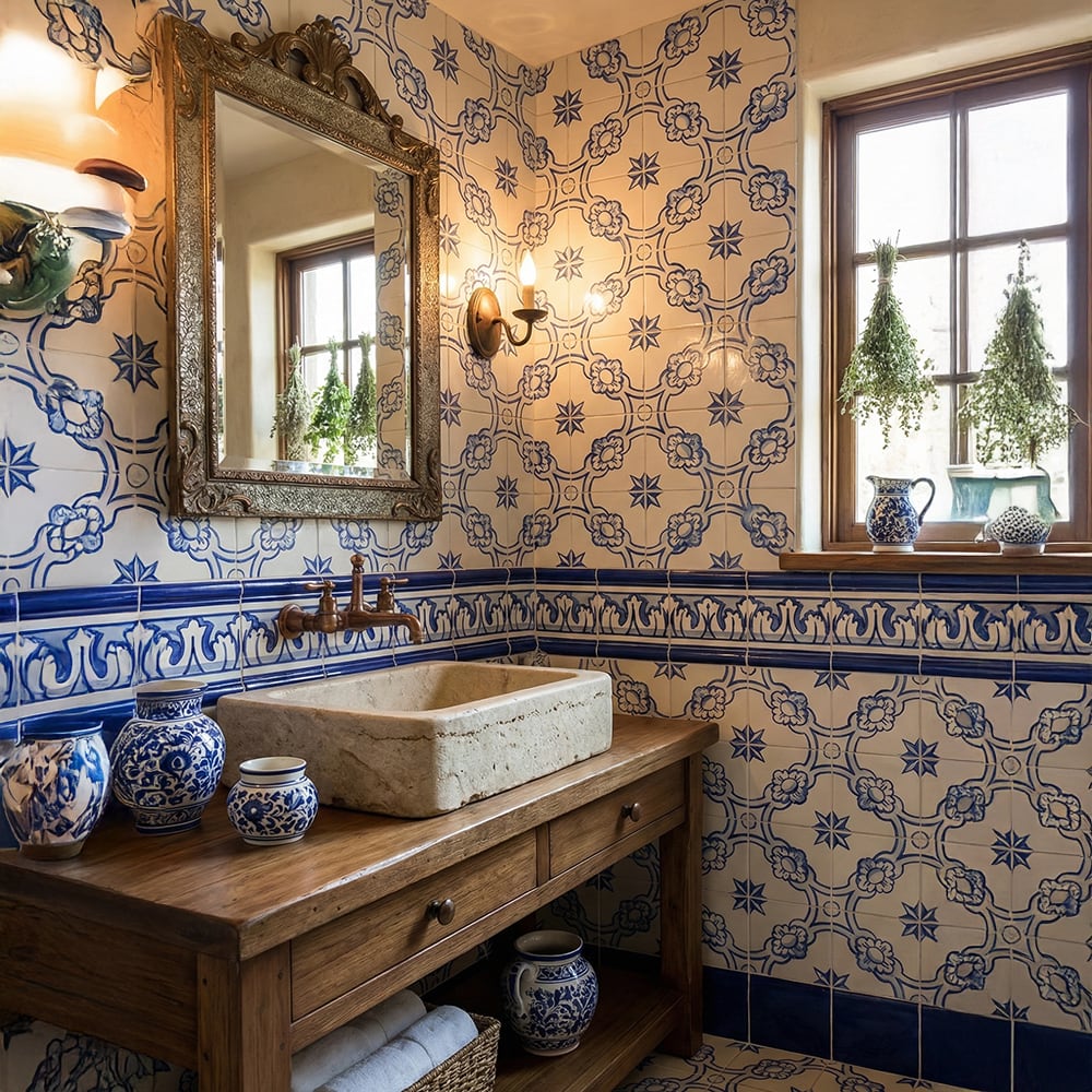Casal Blue Glazed Ceramic Tiles 6×6 (WLV20502)