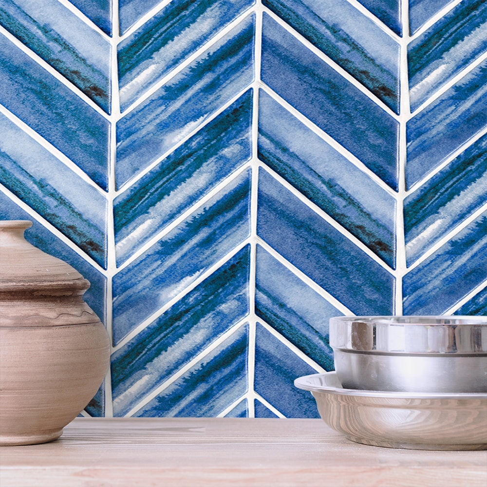 Mist Matte Chevron Ceramic Tile 2Γ6 (TL80444)