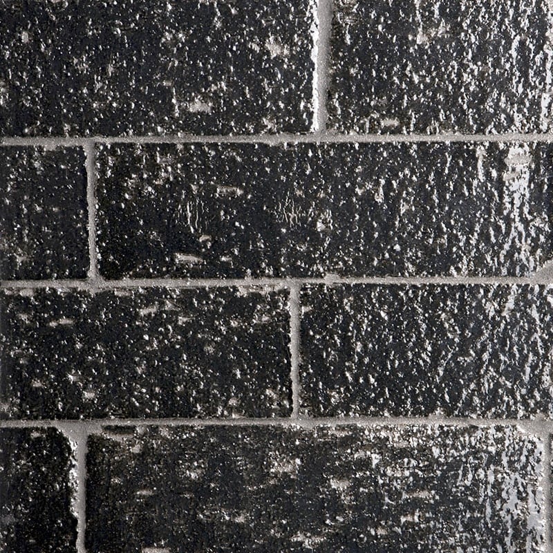 Marble Systems Moore Slate glossy brick tile pattern swatch — available at Surface Group