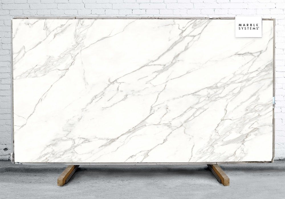 Calacatta C01r Polished Sintered Stone Slab 125×63 Image