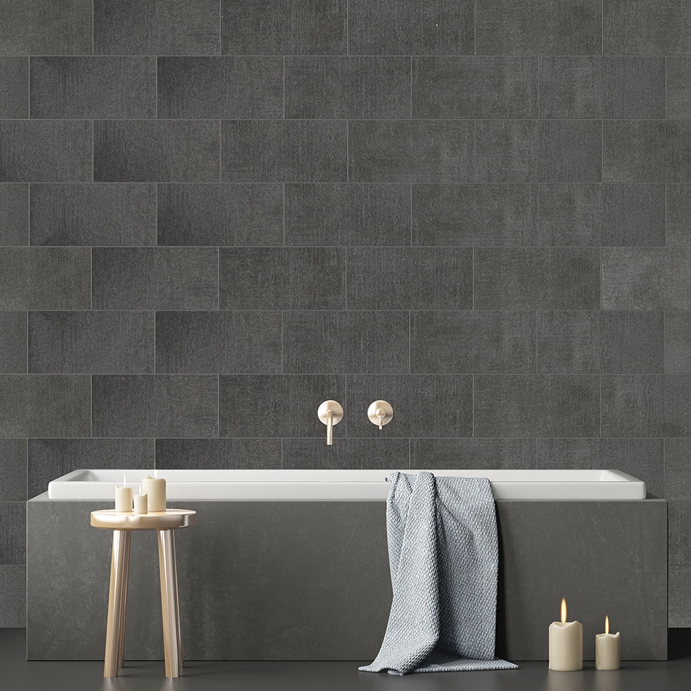 Newyork Anthracite Matte Concrete Look Porcelain Tile 12×24 (TL17800)