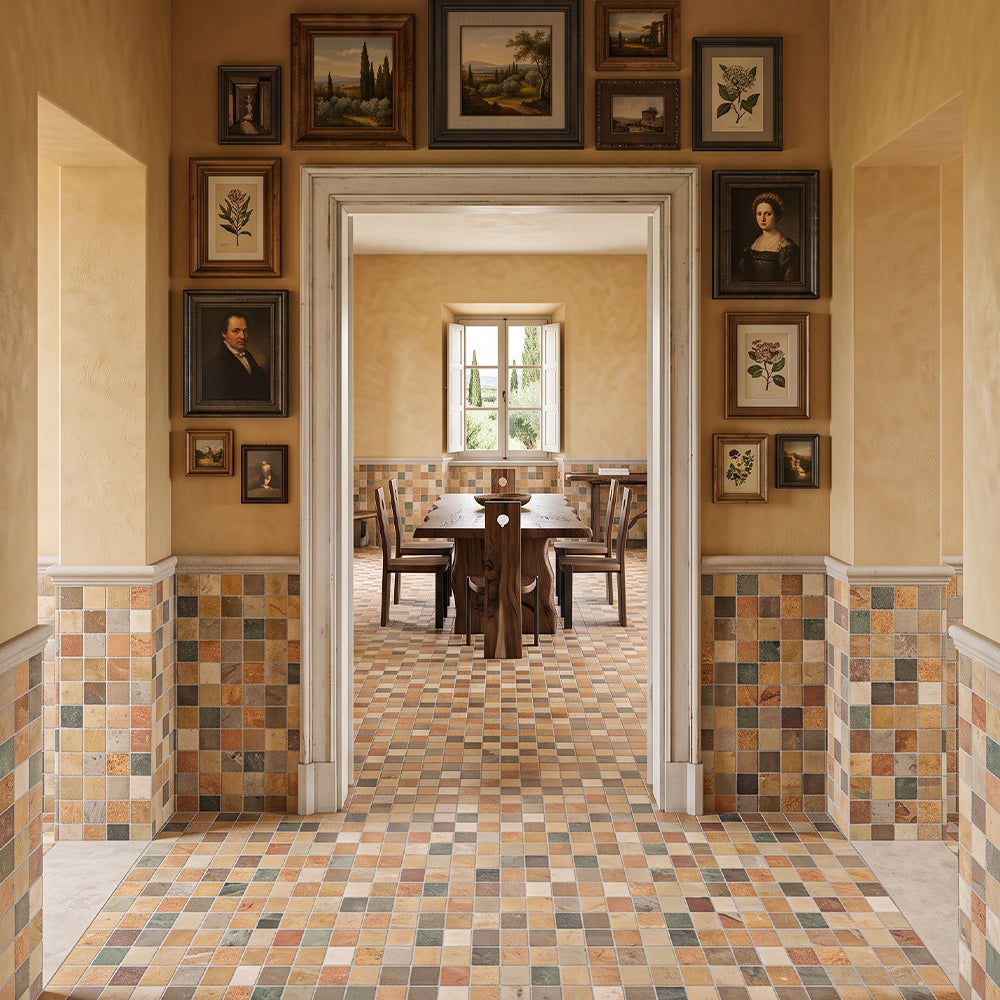 Ariana Honed 2×2 Limestone Mosaics 12×12 (MS02615)