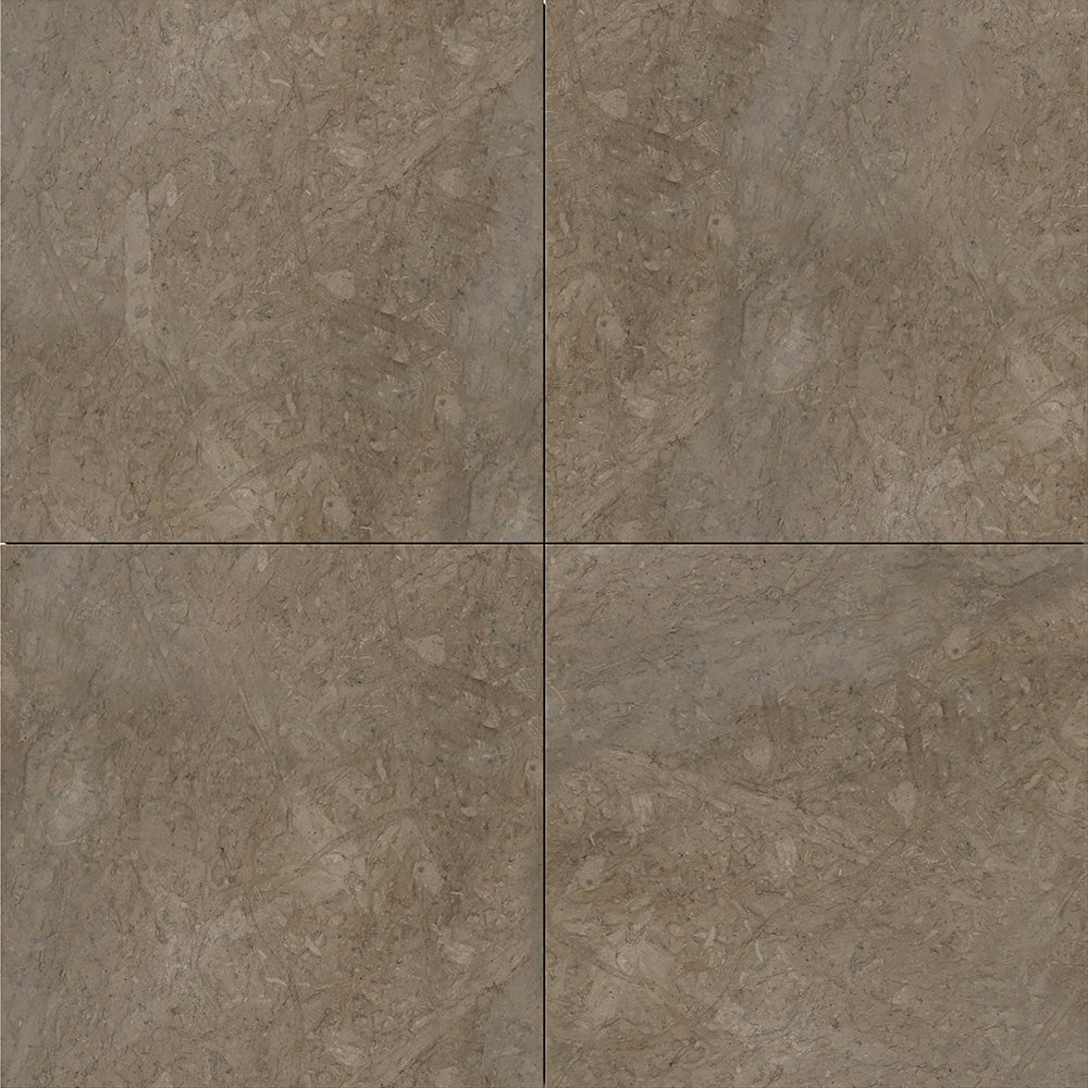 Marble Systems Numidia Limestone Britannia Dark matte limestone tile pattern swatch — available at Surface Group