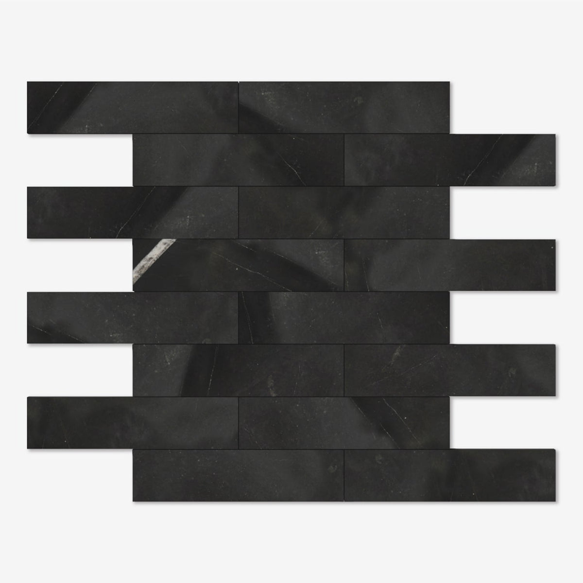 Marble Systems Numidia Limestone Midnight Black matte limestone tile pattern swatch β available at Surface Group