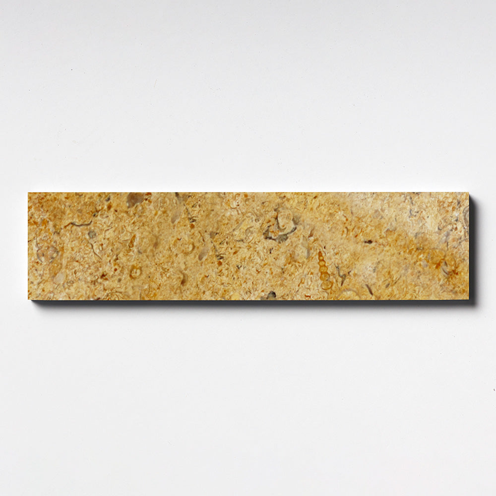 Yellow Stone Honed Limestone Tile 3×12 Image