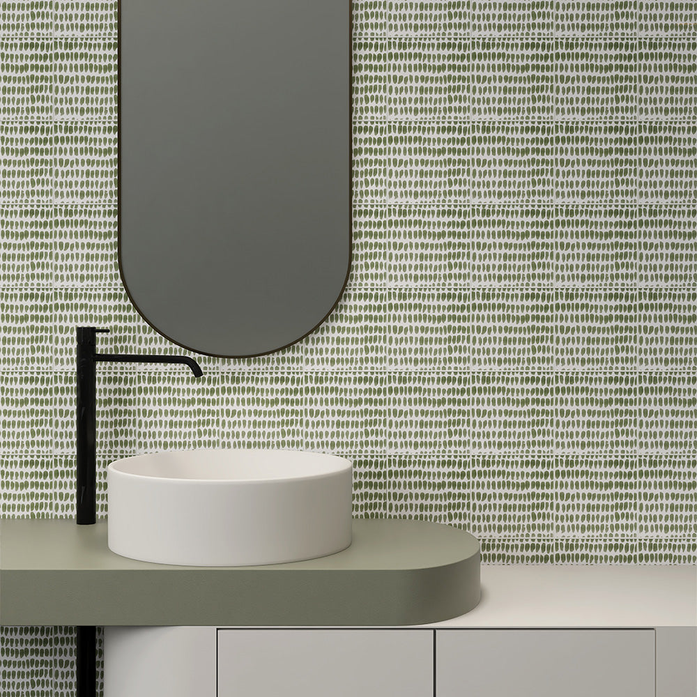 Pure White, Forest Matte Albert Ceramic Tile 6×6 (XSP90024)