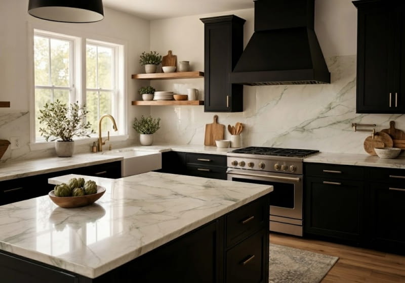 Calacatta Lux Polished Quartzite Slab Random (SL91239)