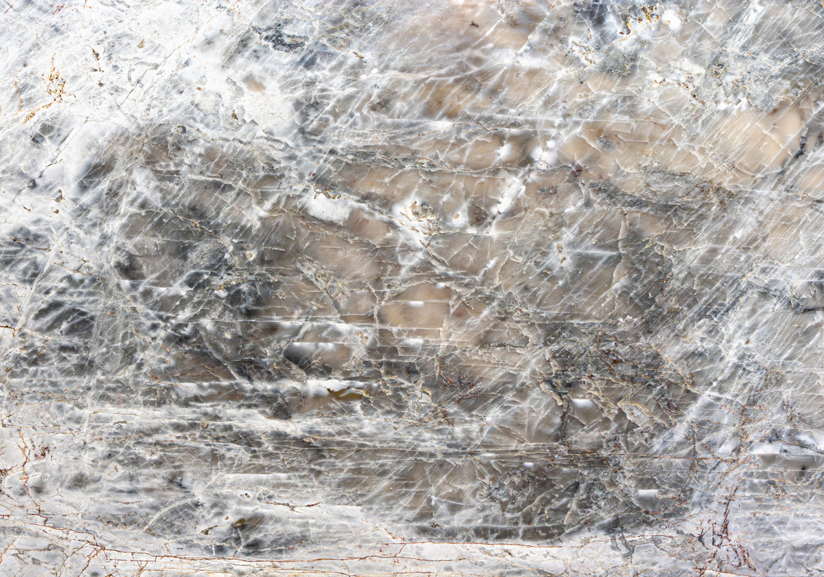Marble Systems Quartzite Slabs Cristallo Smoke glossy quartzite tile — available at Surface Group