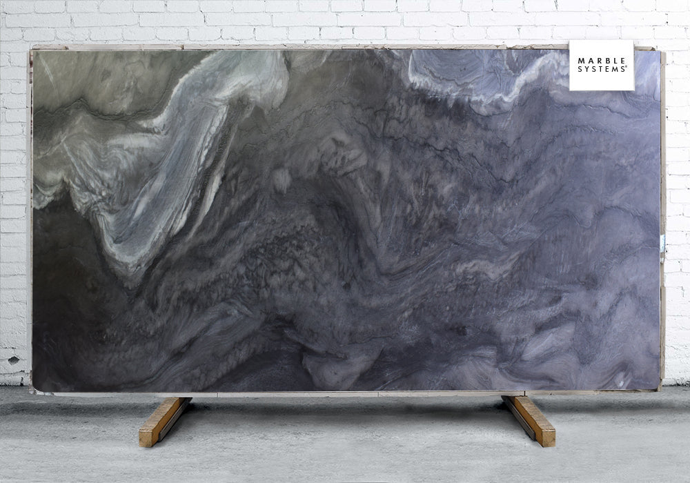 Marble Systems Quartzite Slabs Fantasy Black textured quartzite tile — available at Surface Group