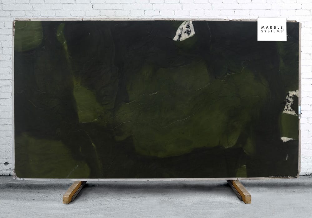 Malachite Green Polished Quartzite Slab Random 1 1/4 Image