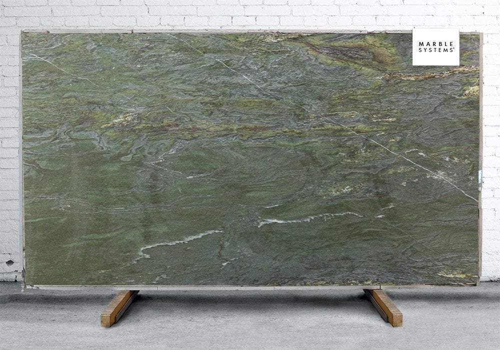 River Green Leather Quartzite Slab Random 1 1/4 Image