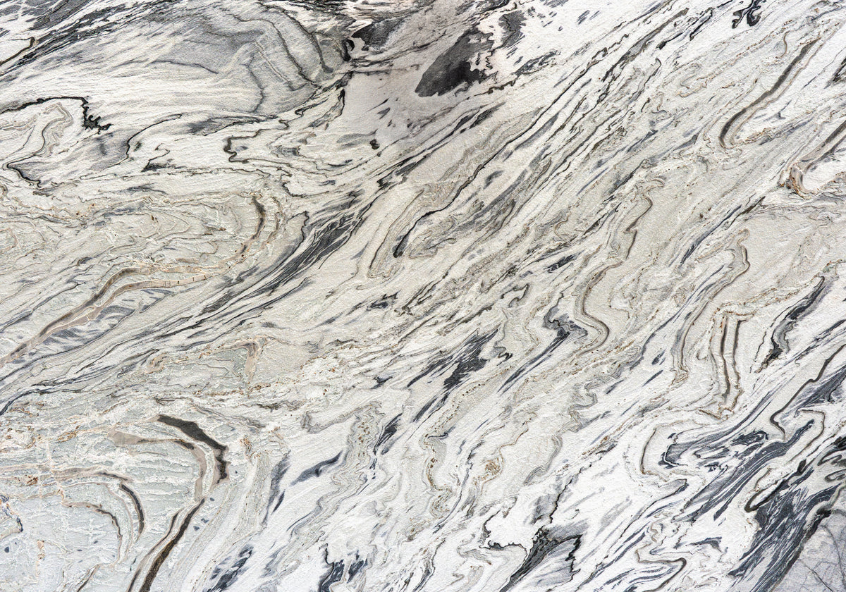 Marble Systems Quartzite Slabs Silver Stream Moonface glossy quartzite tile — available at Surface Group