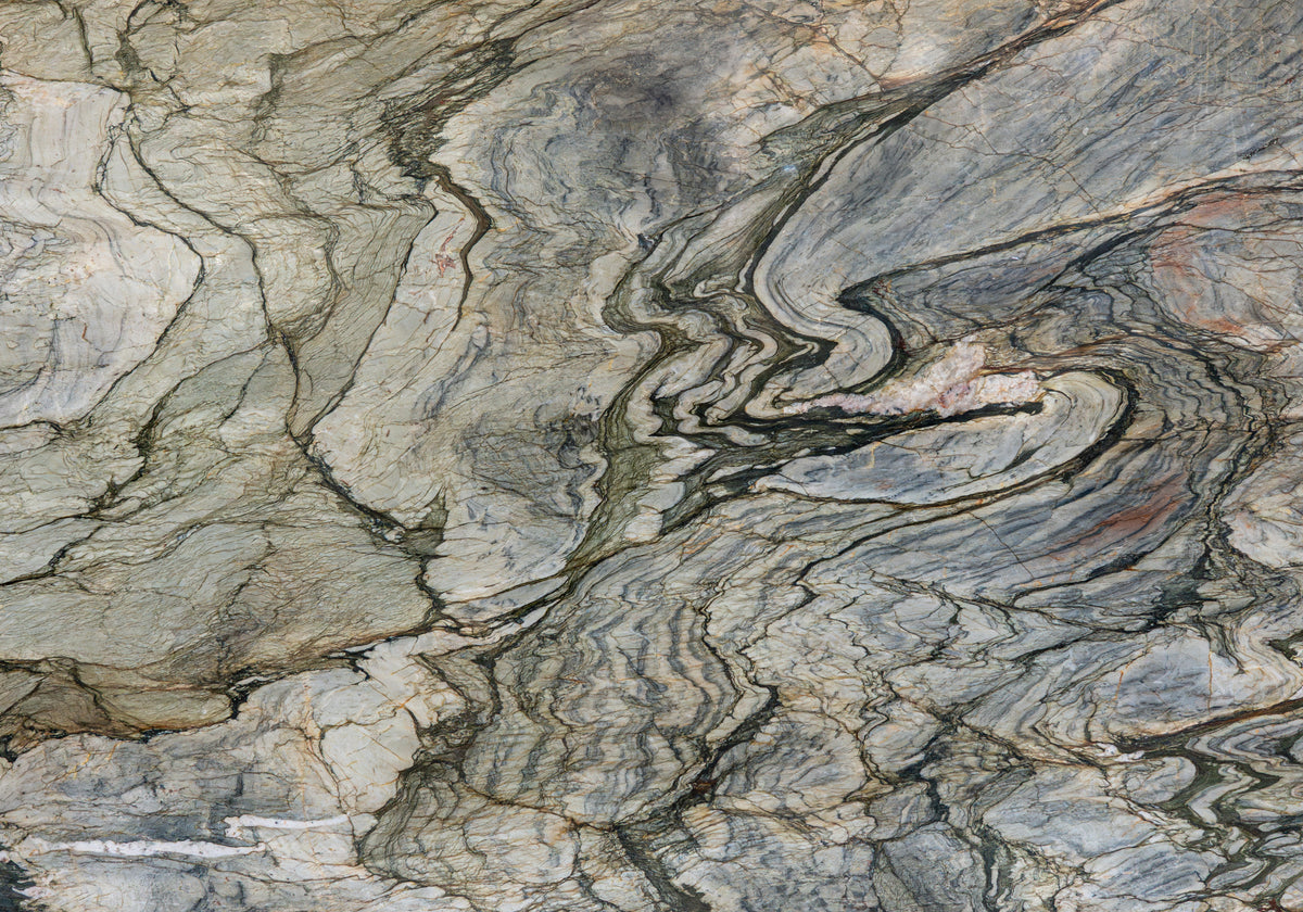 Marble Systems Quartzite Slabs Tempest Green glossy quartzite tile — available at Surface Group
