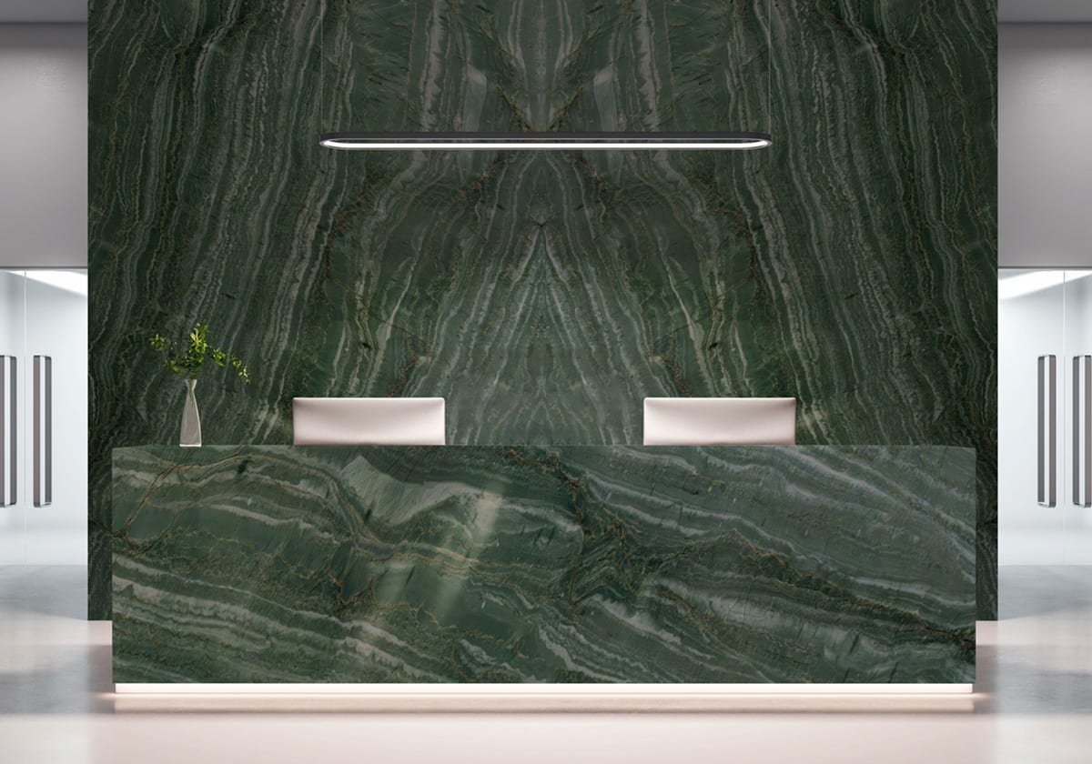 Vivid Green Polished Quartzite Slab Random (SL91191)