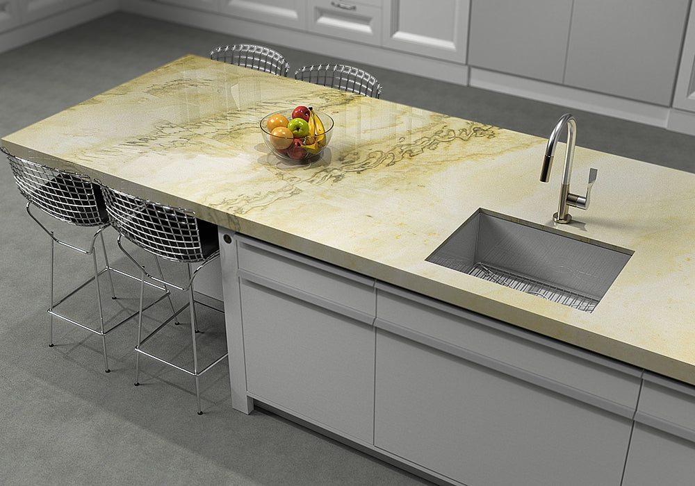 Yellow Calacata Macaubas Polished Quartzite Slab Random 1 1/4 (SL90299)