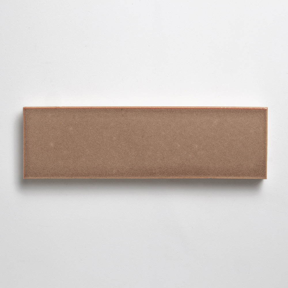 Salmon Leather Subway Thin Brick Tile 2 1/4×7 9/16 Image
