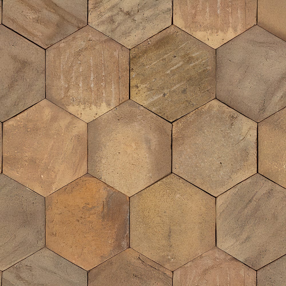 Marble Systems Reclaimed Terracotta Red matte terracotta tile pattern swatch — available at Surface Group