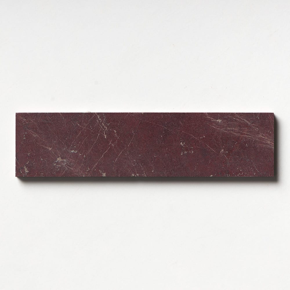 Red Bordeaux Honed Marble Tile 3×12 Image