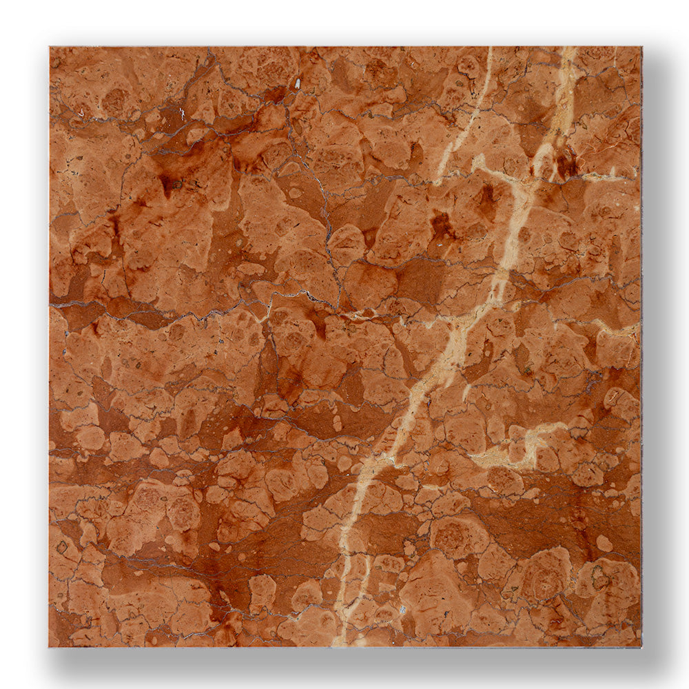 Red Verona Polished Marble Tile 12×12 Image