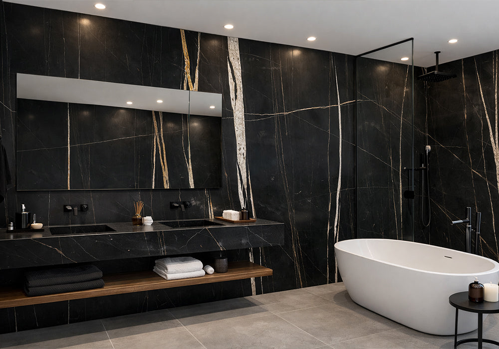 Sahara Noir Honed Marble Slab Random