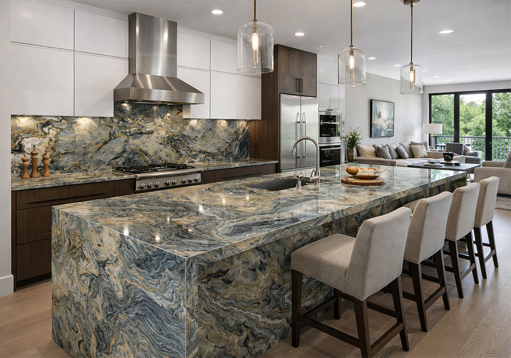 Sauvage Polished Quartzite Slab Random
