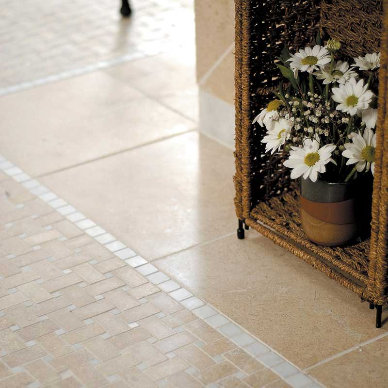 Seashell Honed Basket Weave Limestone Mosaics 12×12 (MS00709)