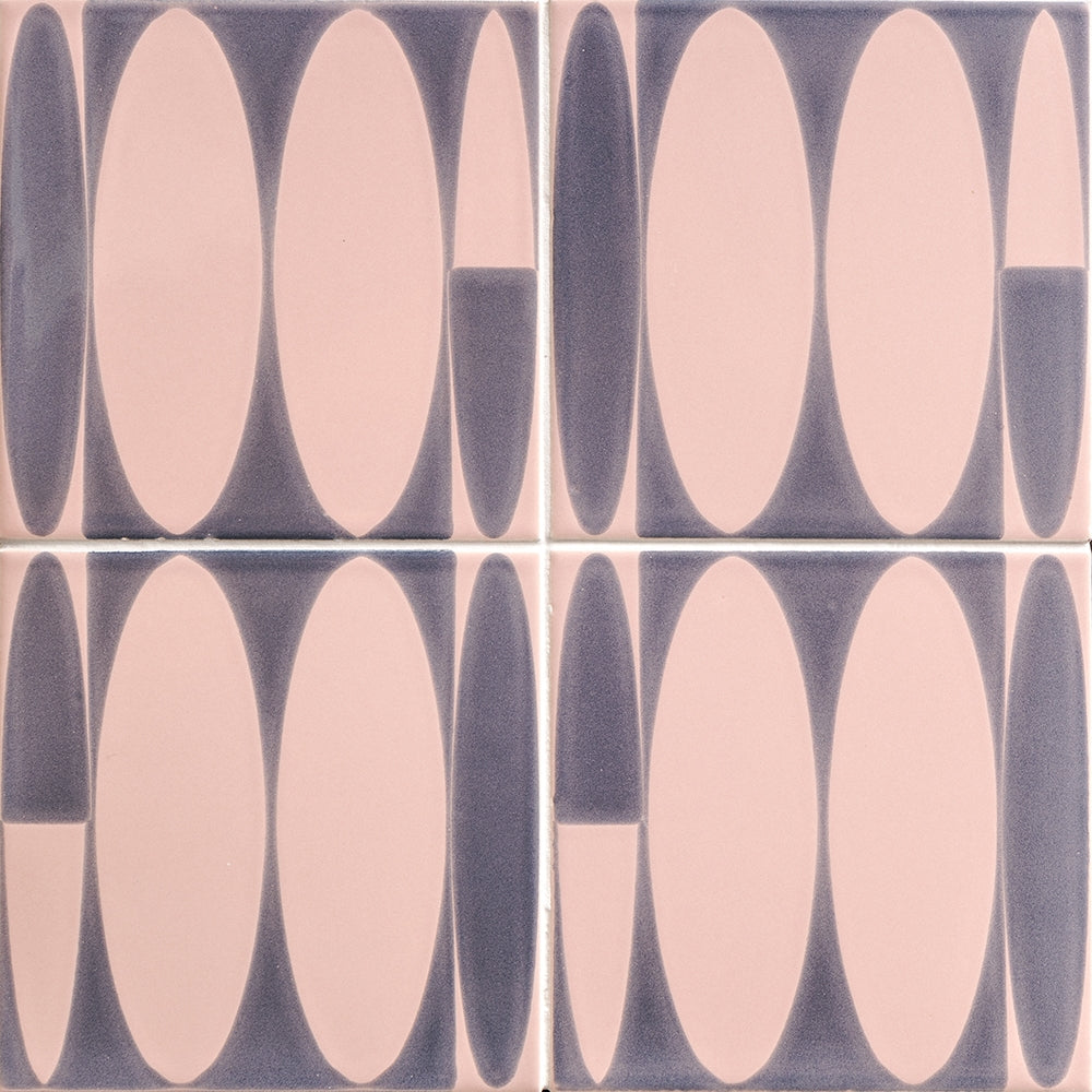 Marble Systems Seaside Ceramic Coral Mist glossy ceramic tile pattern swatch — available at Surface Group