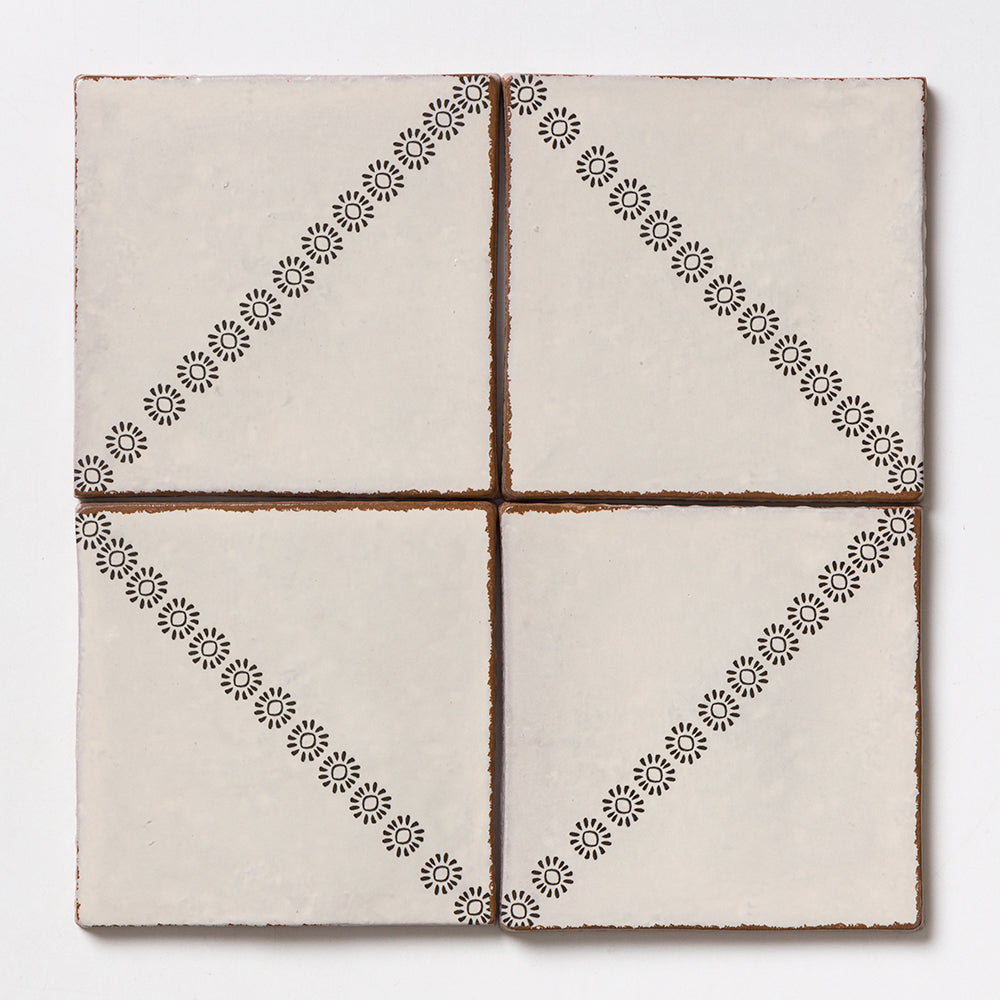 Marble Systems Seine Terracotta Beige, Black matte terracotta tile pattern swatch — available at Surface Group