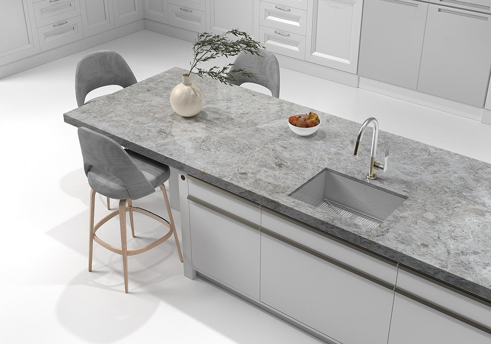 Silver Shadow Polished Marble Slab Random