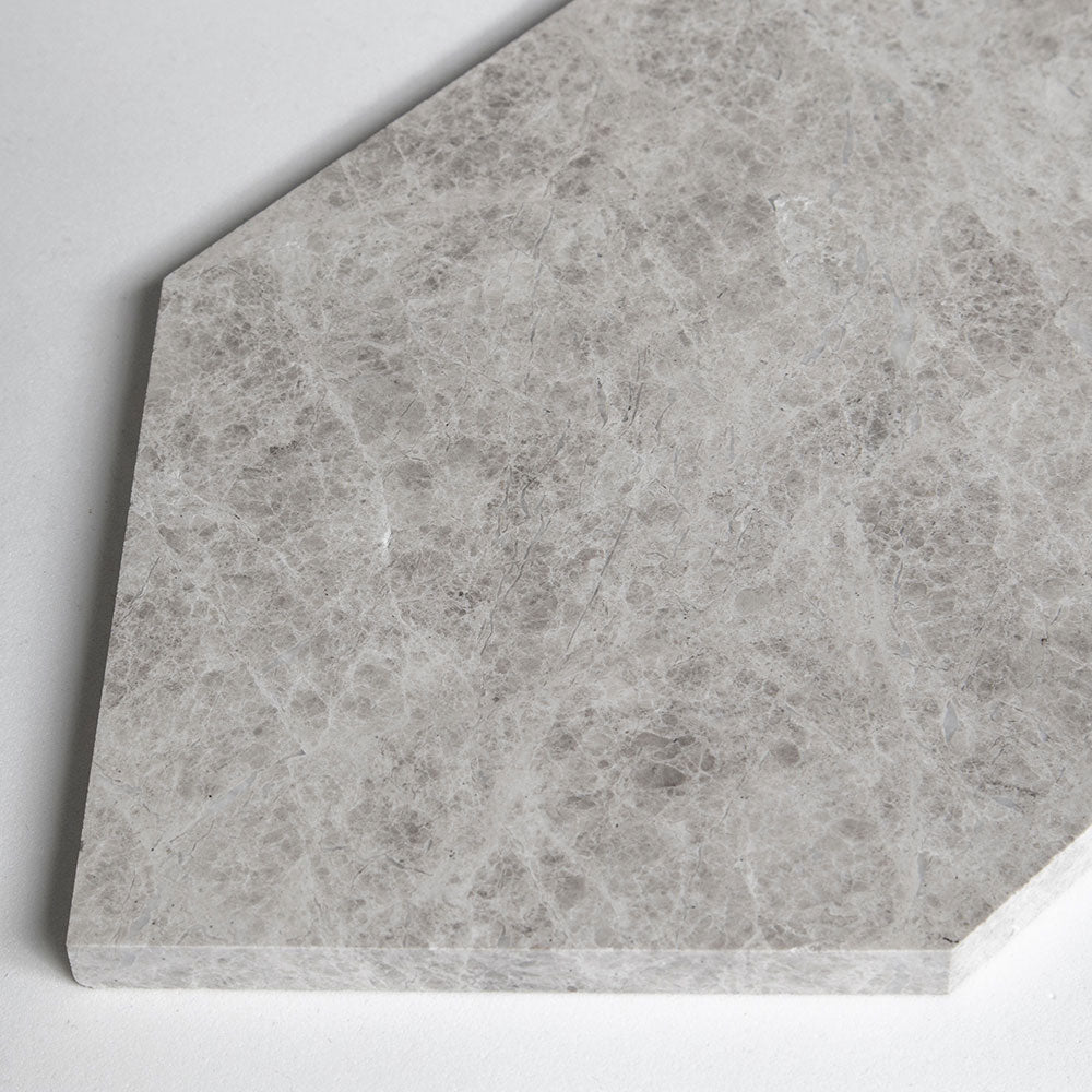 Silver Shadow Honed Large Picket Waterjet Marble Tiles 6×12 (NW90465)