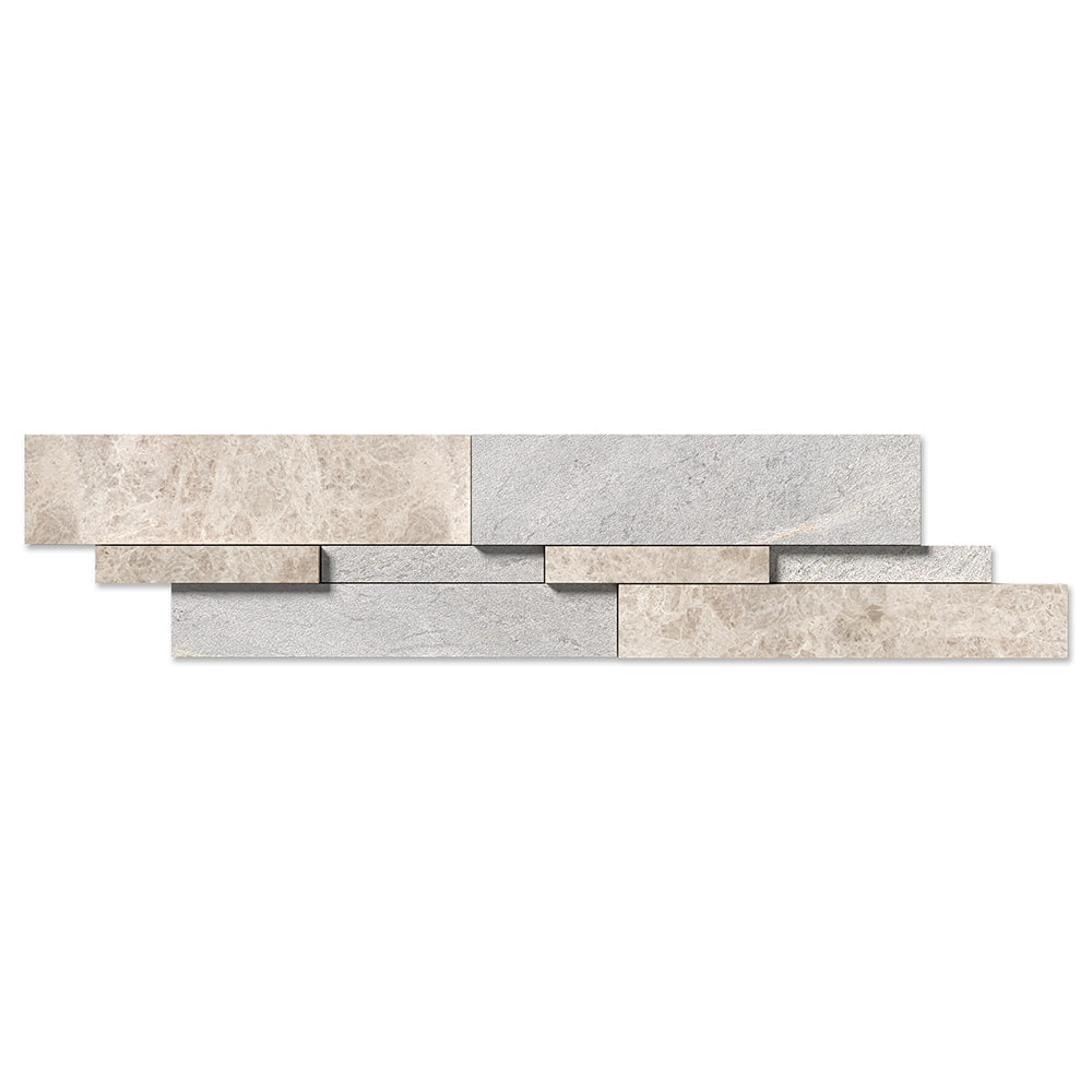 Silver Shadow Multi Finish Marble Wall Decos New Elevation Pattern Image