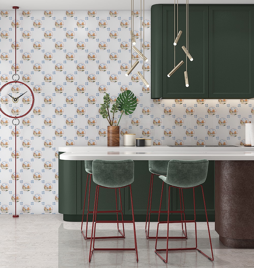 Silver Shadow Leather Marble Tile 3×12 (TL19229)