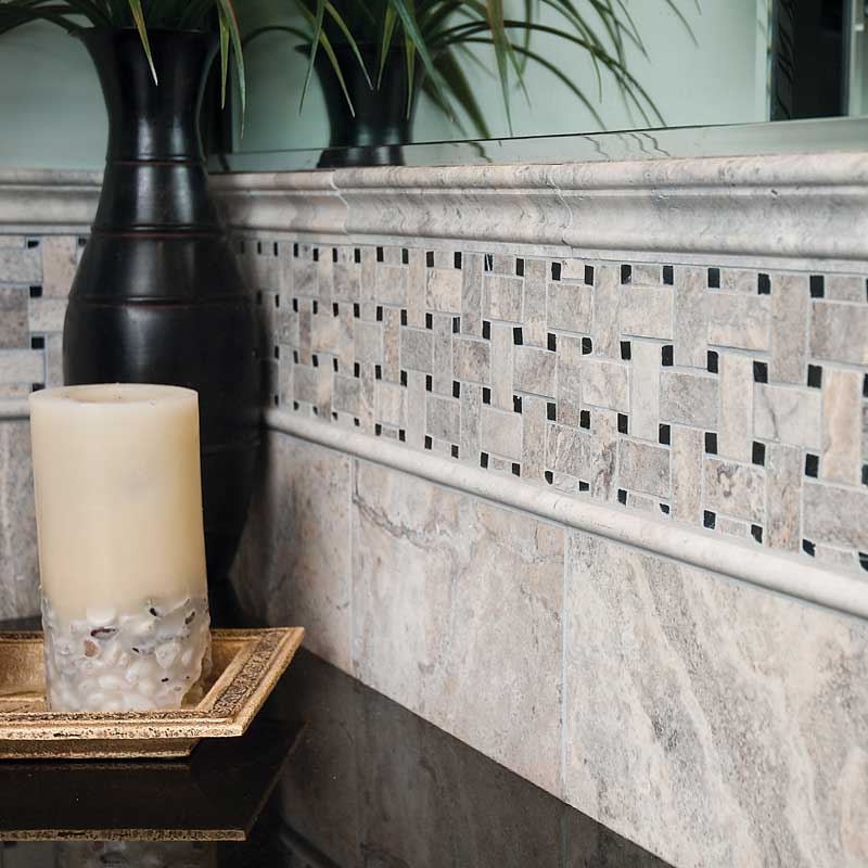 Silverado Honed Filled Basket Weave Travertine Mosaic 12Γ12 (MS00735)