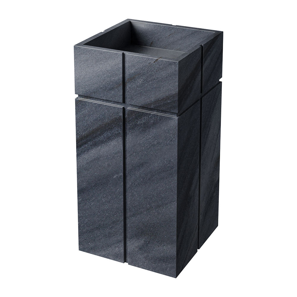 Marble Systems Marble Sinks Bardiglio Royal matte marble tile close-up view — available at Surface Group