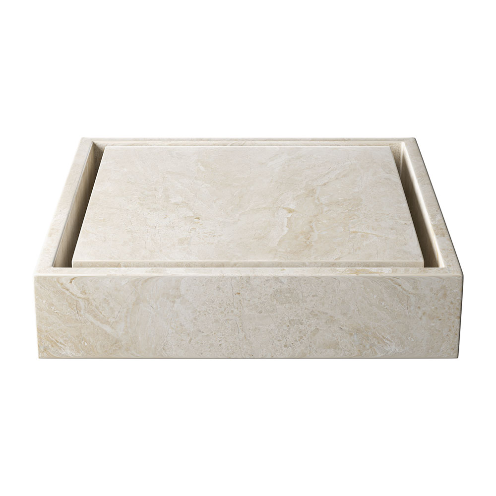 Marble Systems Marble Sinks Diana Royal matte marble tile close-up view — available at Surface Group