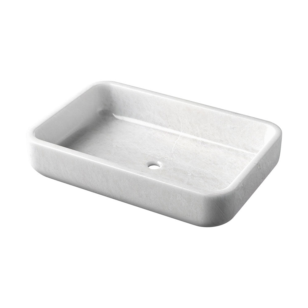Marble Systems Marble Sinks Iceberg matte marble tile close-up view — available at Surface Group